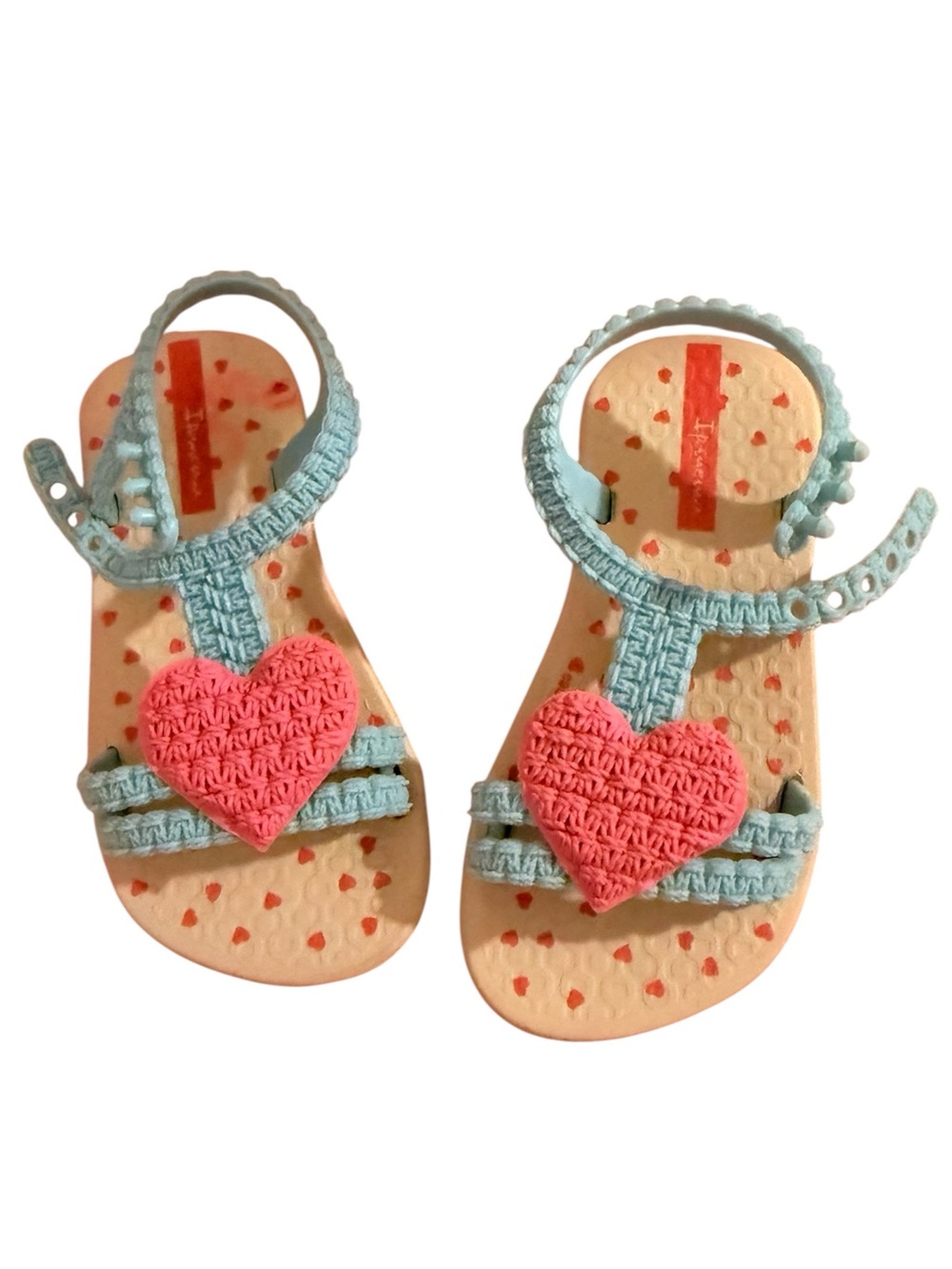 Ipanema Baby My First Ipanema Sandals Blue and Pink Heart, size 6